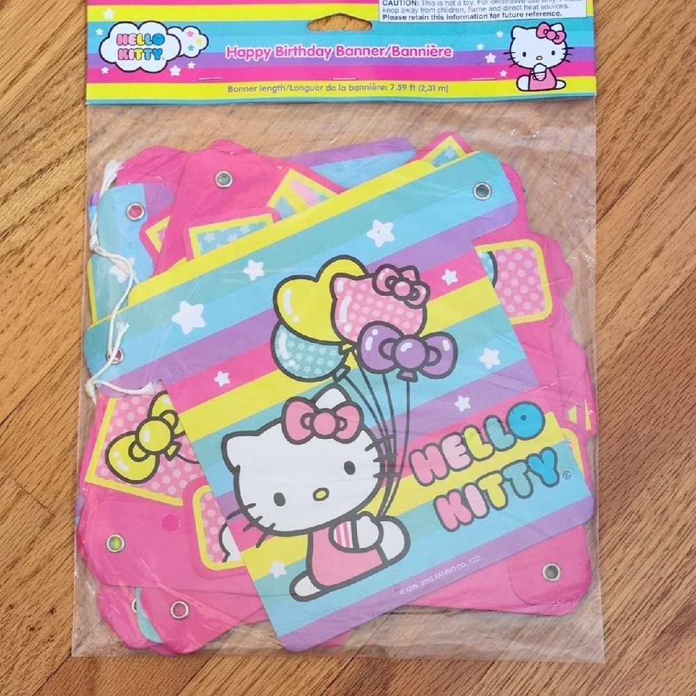 Hello Kitty Birthday Banner - Multicolor
